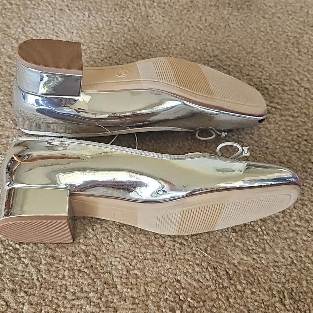 Joy Ballet Pumps Silver Women's Size 8.5